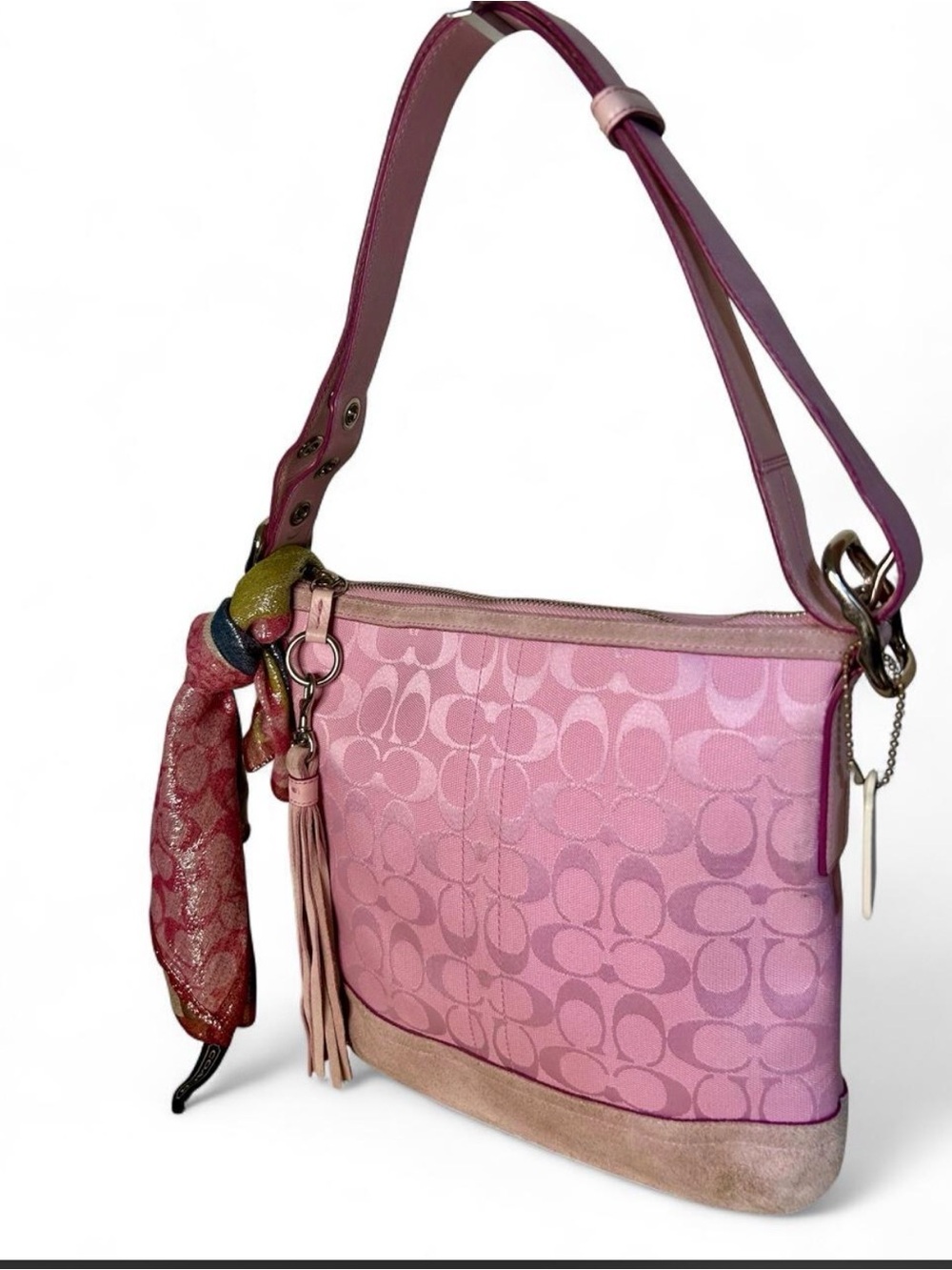 Coach Vintage Soho East West Convertible Bag 9362 and Coach Scarf - Picture 6 of 10